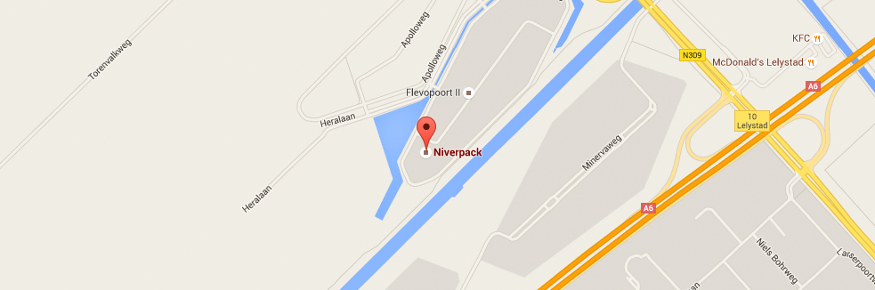 Plattegrond van Niverpack vestiging